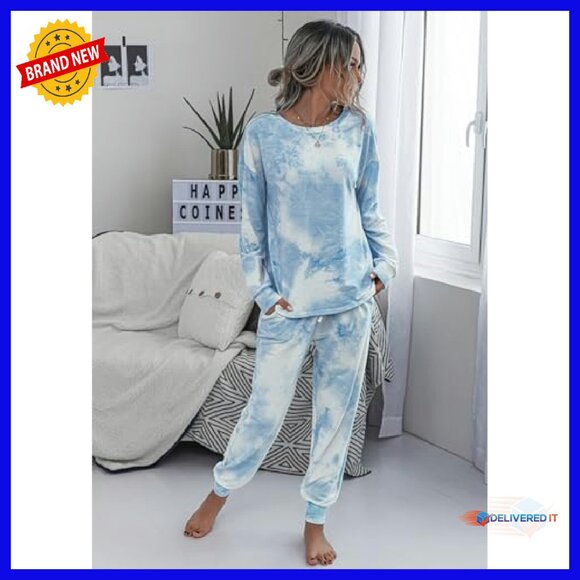 Women's Long Sleeve Jogger Set - Comfy Loungewear Pajamas - OEKO-TEX Certified - Picture 4 of 8